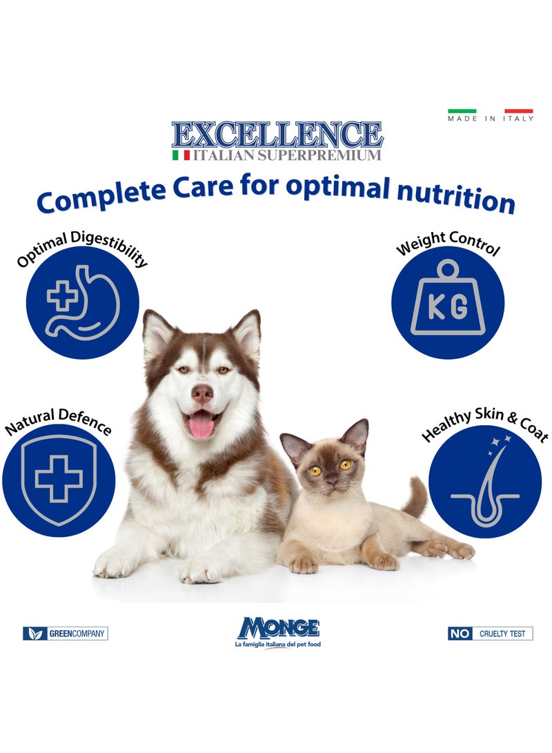 Monge Lechat Excellence by Monge | Sterilized Cat Wet Food Rich in Chicken and Liver | Super Premium Complete Wet Cat Food | Mousse in Can | Pack of 6 - Image 5