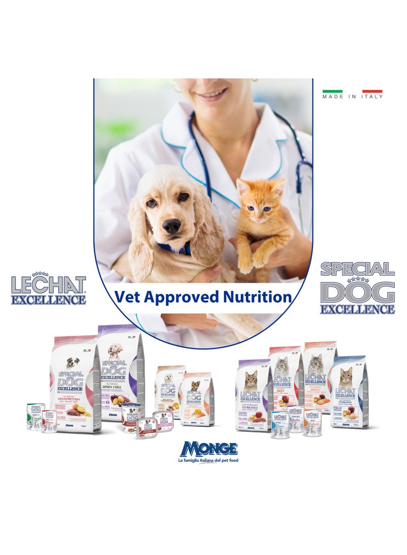 Monge Lechat Excellence by Monge | Sterilized Cat Wet Food Rich in Chicken and Liver | Super Premium Complete Wet Cat Food | Mousse in Can | Pack of 6 - Image 4