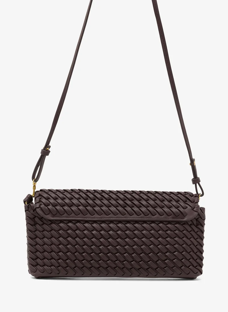 Ginger woven textured crossbody
