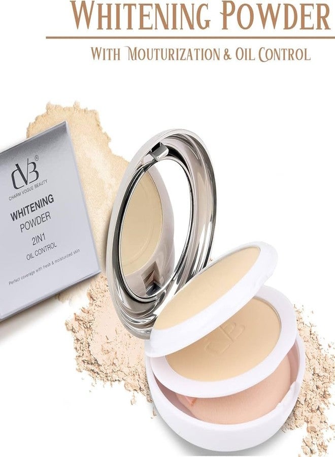 CVB Whitening Compact Powder 2 in 1 C30 - 20g | Oil Control & Brightening Face Powder | Long-Lasting Matte Finish Compact for All Skin Types (White Ivory, M) - Image 5