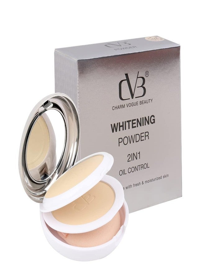 CVB Whitening Compact Powder 2 in 1 C30 - 20g | Oil Control & Brightening Face Powder | Long-Lasting Matte Finish Compact for All Skin Types (White Ivory, M) - Image 1