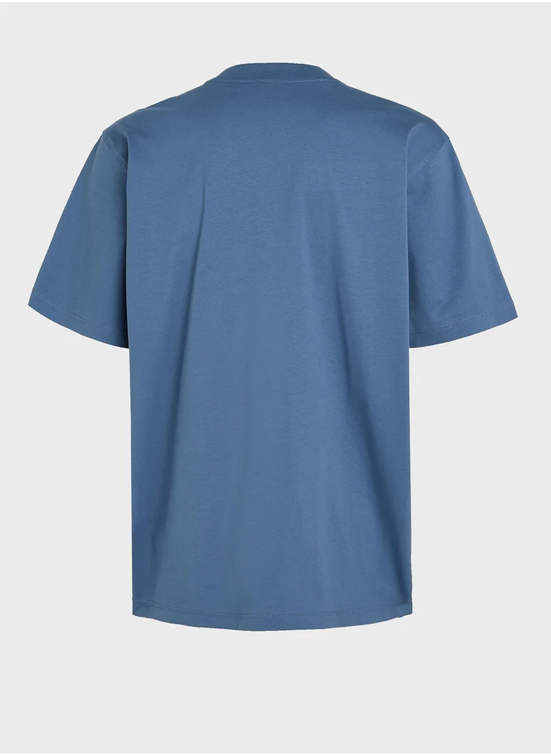 كالفن كلاين جينز Logo Print Crew Neck T-Shirt