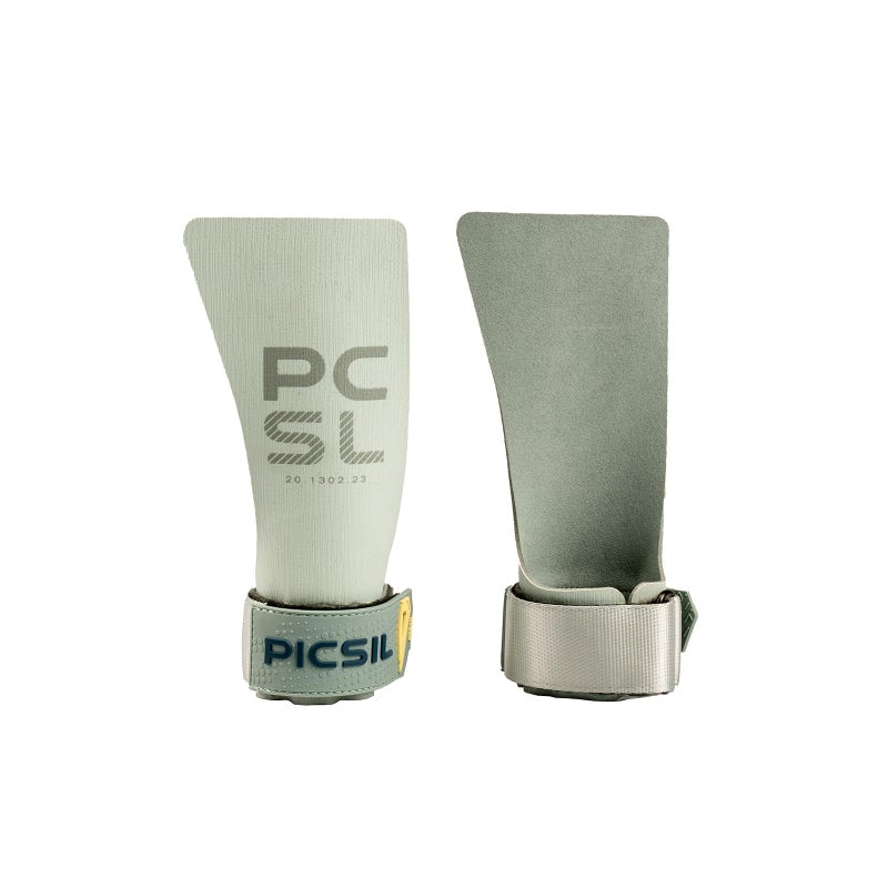 PICSIL - Heron Grips + Wristbands + Carry Bag | Full Hand Protection for Crosstraining & Gym | Use Without Chalk | Hybrid Grip with PU, Aramid & Microfiber | Unisex, Fern, G+ - Image 1