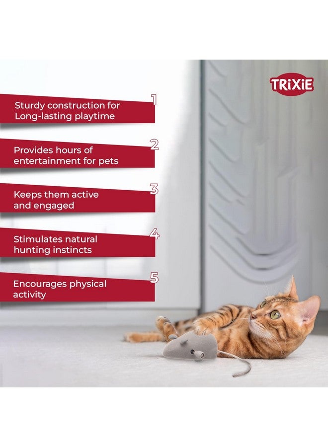 تريكسي، لعبة قطط، ألعاب فأر آلية للقطط، 7 سم، عبوة من قطعتين - Image 3