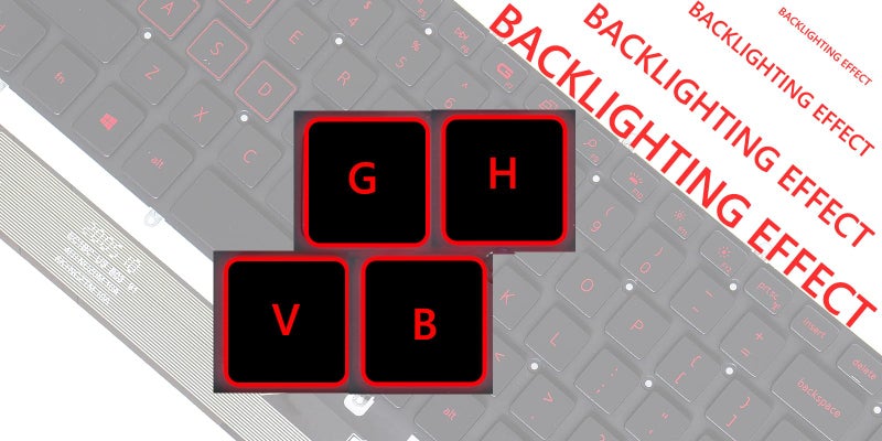 LeFix US Red Backlit Keyboard Frameless(Without Frame) Replacement Compatible with DELL G3(3779),G3(3590),G3(3579),G5(5587),G5(5590),G7(7790) -Red Print - Image 2