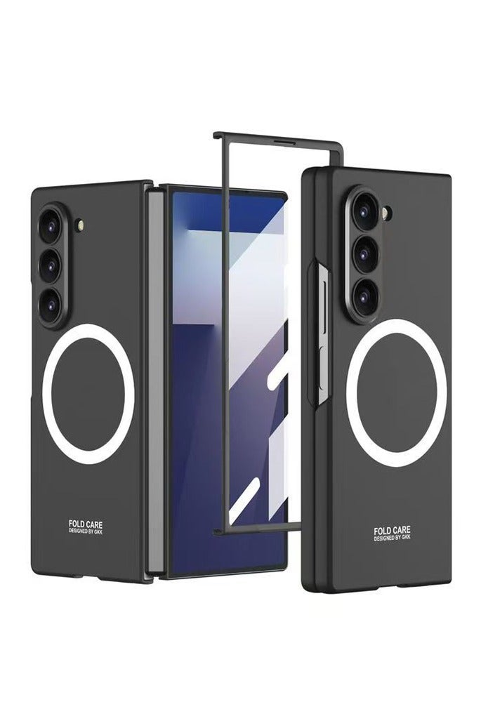GKK for Samsung Galaxy Z Fold 7 case, strong magnetic shock resistant and wear-resistant PC material hard case, foldable wireless charging film integrated protective cover