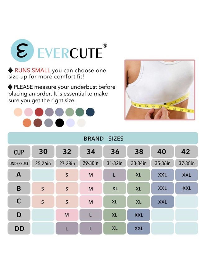 Evercute Cross Back Sport Bras Padded Strappy Criss Cross Cropped Bras for Yoga Workout Fitness Low Impact, ①black White Blue 3 Pack, XXL - Image 5