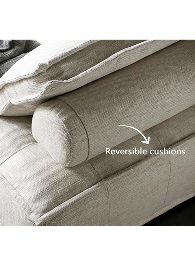 Comfynest أريكة كسوة نوردية رسمية مربعة مريحة بتصميم تاتامي، أريكة مودولار بتصميم بسيط وحياة عصرية متكاملة لغرفة المعيشة، غرفة النوم، الشرفة، كرسي الاسترخاء - Image 3