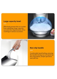 CARTIFY CARTIFY Electric Ice Crusher Machine with Three Blades Snow Cone Maker Gola Making Machine Sensor Shaved Ice Crusher Machine 300 Watts Ideal Use in Homes Cafes Stainless Steel  - Image 5