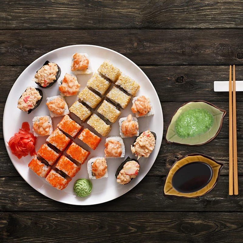 OLWICK® Household Small Ceramic Bowl Set | Creative Tableware Dipping Bowls | for Soy Sauce, Vinegar, Chutney, Sushi, Ketchup, Paste Jam |Bowl-N, Random, Set of 4, 100 ml, multicolour - Image 4