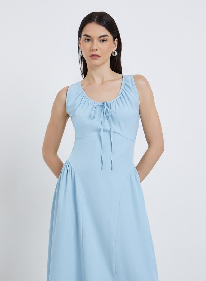 تايك تو فستان ميدي سادة بدون أكمام - Image 2