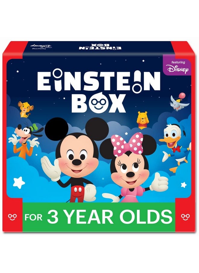 Einstein Box Einstein Box Featuring Disney for 3-Year Old Boys & Girls | Educational Disney Toys/Gifts for 3 Year Old Kids | Board Books and Fun Games Gift Pack | Learning and Educational Gift of Toys and Games |  - Image 1