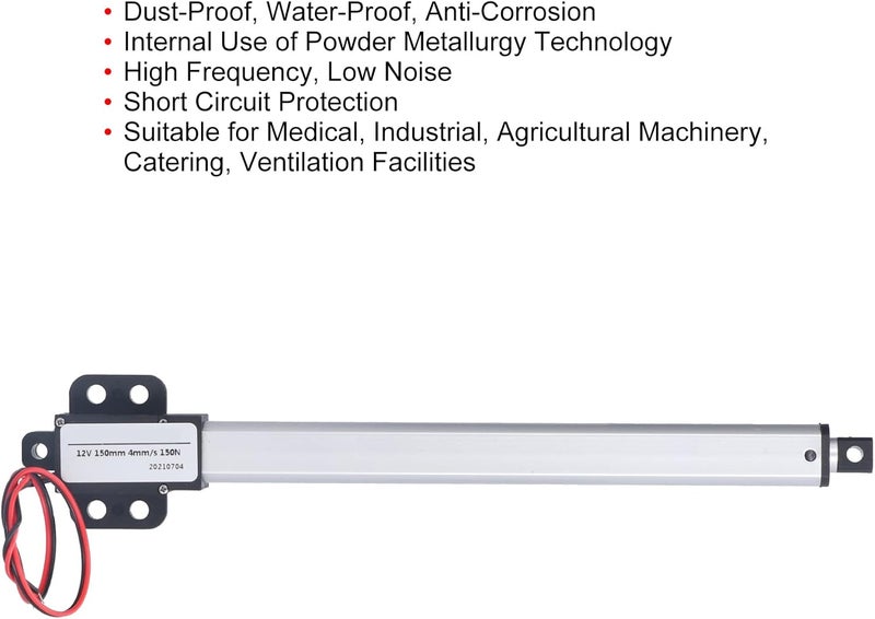 Fault optimized construction Linear Actuator 150mm Stroke High Speed Compact Design for Medical Industrial and Agricultural Applications Trusted all-purpose quality - Image 1