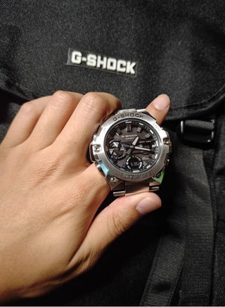 CASIO Casio GST-B400 series 200m waterproof solar Shi Ying movement stainless steel strap Japanese and Korean men's watch black dial. - view 5