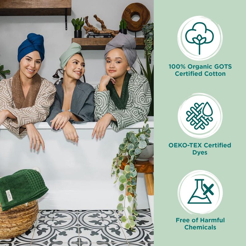 Sand Cloud Turkish Bath Towels for Bathroom, Set of 2 (Atom Charcoal, Large) - Luxury Soft Linen Turkish Organic Cotton is Luxurious & Absorbent - Premium Shower & Bathroom Towels Dry Faster - Image 5