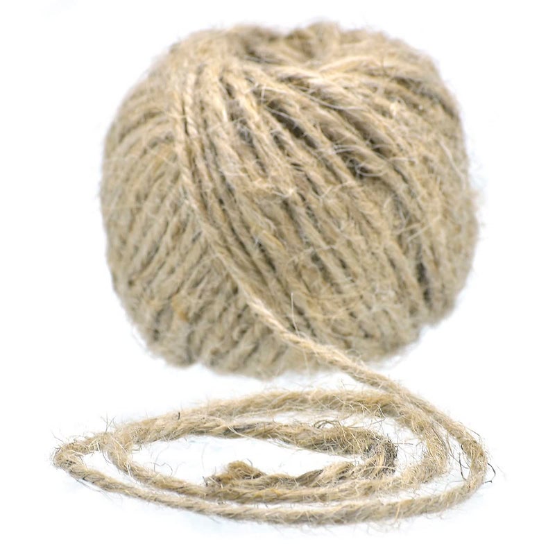RH Jute Thread 3 PLY 20 METRES for Arts, Crafts, Home Decorations, Glass Decorations, Planter POTS Decorations, & DIY Projects Pack of 2 - Image 2
