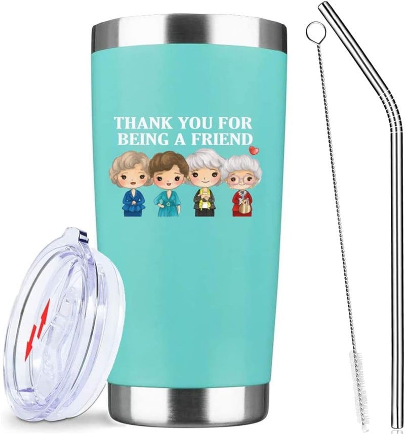 ATHAND Golden Girl Merchandise GiftsGolden Girls Coffee Tumbler MugThank You for Being A FriendFriendship Birthday Mothers Day Gift for Women Buddies Besties Sister Female