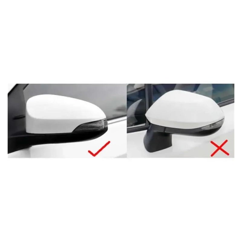 Pearl White Rear View Mirror Cover Compatible With Toyota Corolla 2014 2018 - Image 4