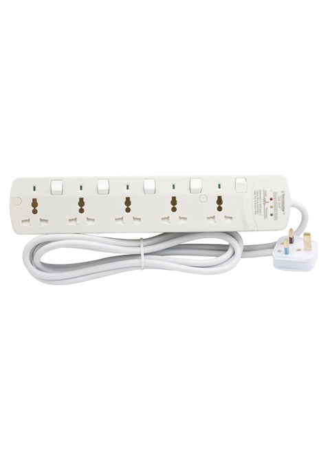 Extension 5G/3M Universal Socket With Surge Protection & Indicators TPB 5ASP DCL & ESMA Approved Terminator