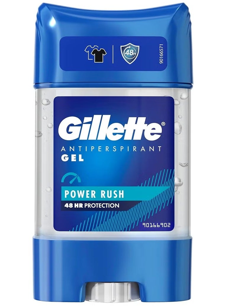 Gillette Antiperspirant Gel Power Rush 48H Protection 70ml x 6pcs - Image 2