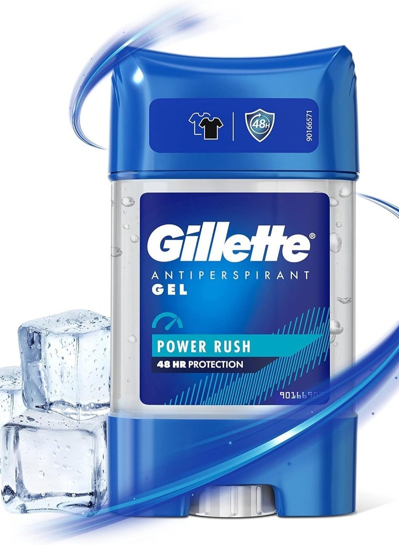 Gillette Antiperspirant Gel Power Rush 48H Protection 70ml x 6pcs - Image 5