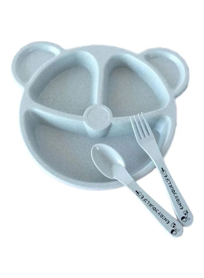 3-Piece Durable Long-lasting Wheat Straw Counterpart Dinnerware Set Comfortable for Baby - Image 1