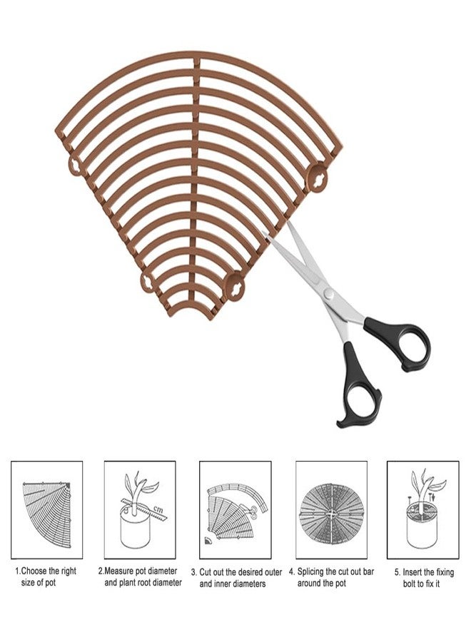 Modixun 1Pack Large Plant Pot Grid, Cuttable Flower Pot Soil Cover Protectors with Deep Stakes, Dogs, Cats Digging Stopper, Plant Grid Pot Cover, 52cm/20.5in Diameter - Image 4