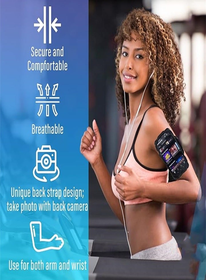 حامل هاتف متعدد الوظائف للجري، دوران 360 درجة وسوار رياضي قابل للفصل مع سلسلة مفاتيح - Image 1