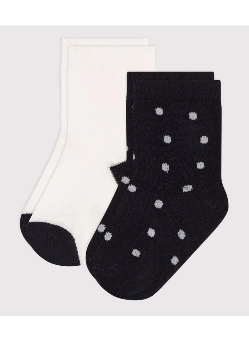 Petit Bateau Babies' Spotted Cotton Socks - 2-Pack