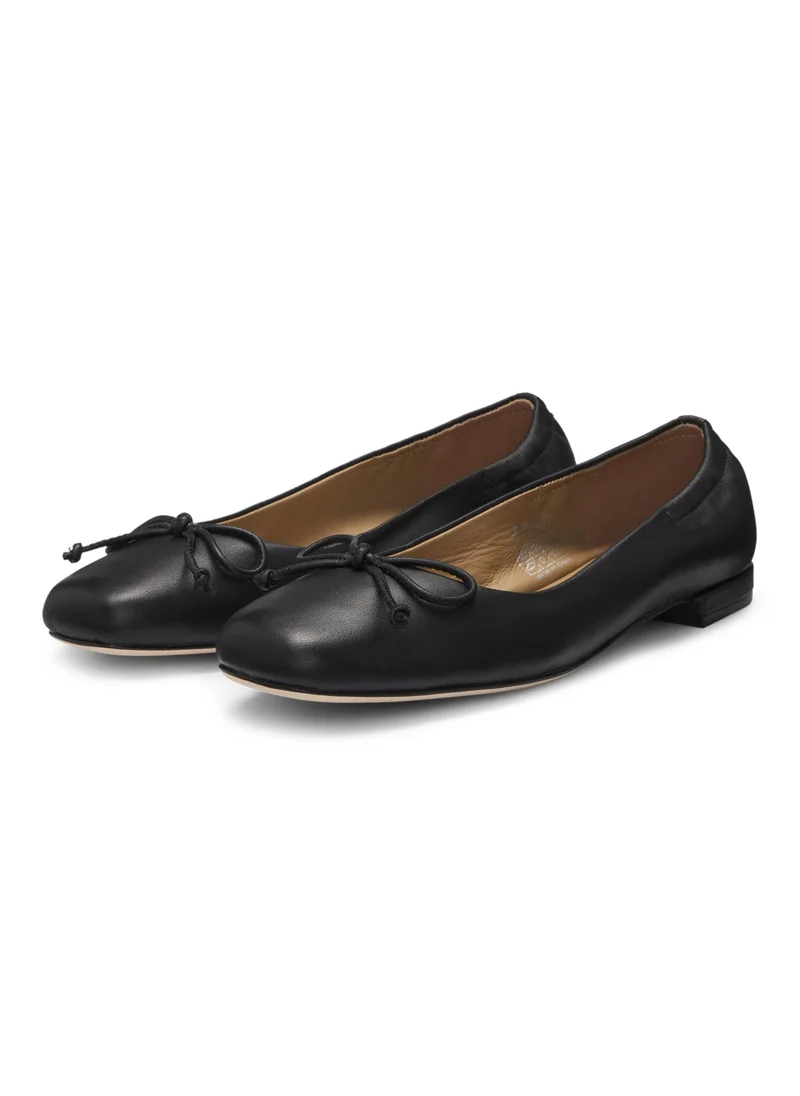 بوس Ruffle-topline ballerina pumps in nappa leather