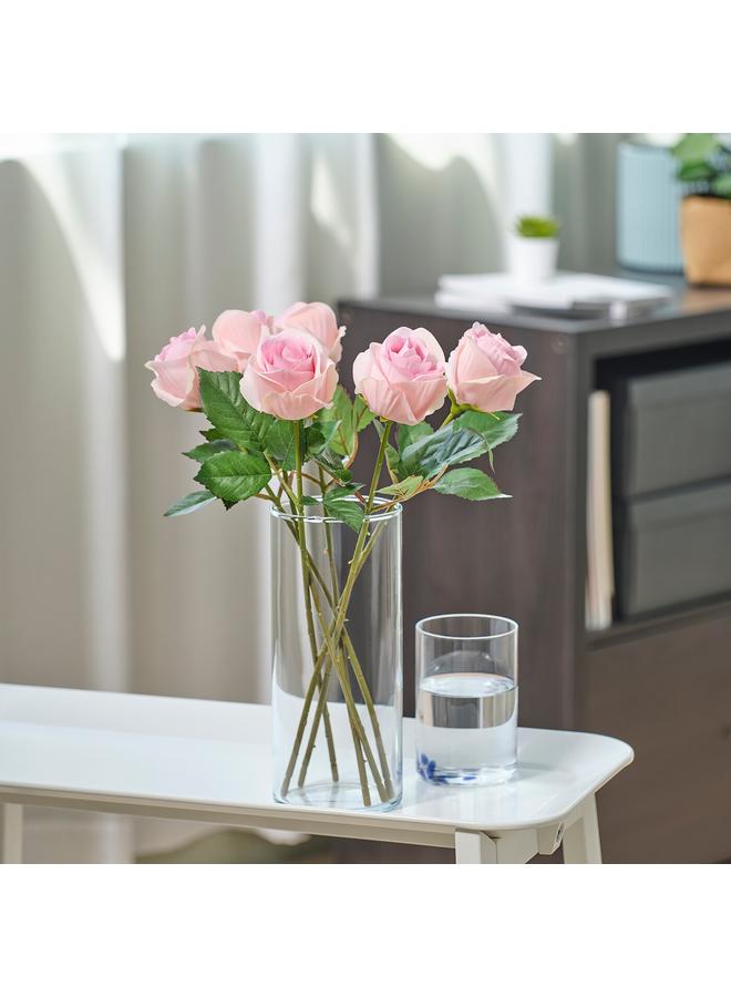 زبون زهرة صناعية، داخلية/خارجية/وردية اللون، 40 سم - Image 4