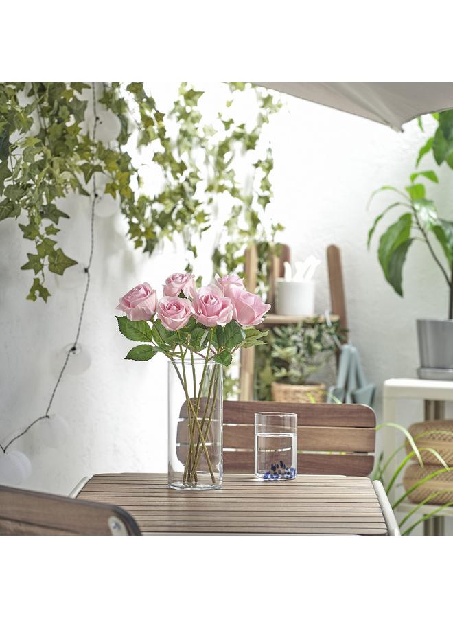 زبون زهرة صناعية، داخلية/خارجية/وردية اللون، 40 سم - Image 2