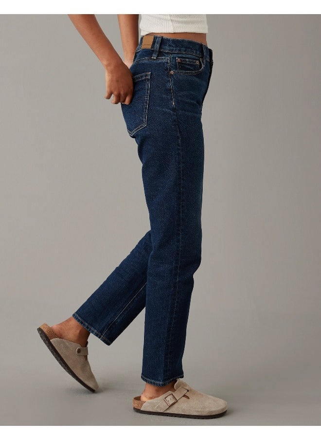 AE Stretch Super High-Waisted Ankle Straight Jean