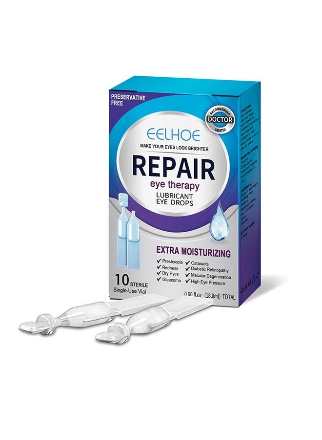 إيلهو 10 قطرات العين الطبيعية غير مشحم ، الملحق التغذية العين ، وتخفيف التعب العين ، وجعل العين تبدو أكثر إشراقا - Image 1