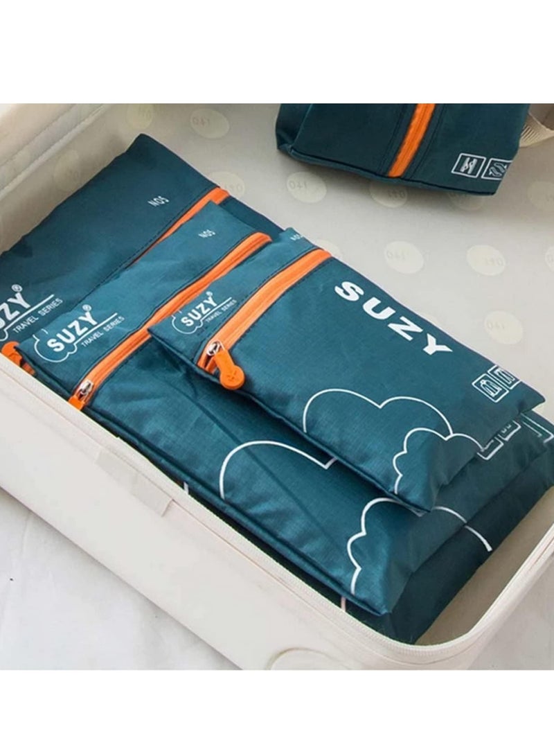 DUNISO SKEIDO 7 Pieces Set Travel Organizer Storage Bags Suitcase Portable Luggage Organizer Clothes Shoe Tidy Pouch Packing Set Storage Cases  - Image 5