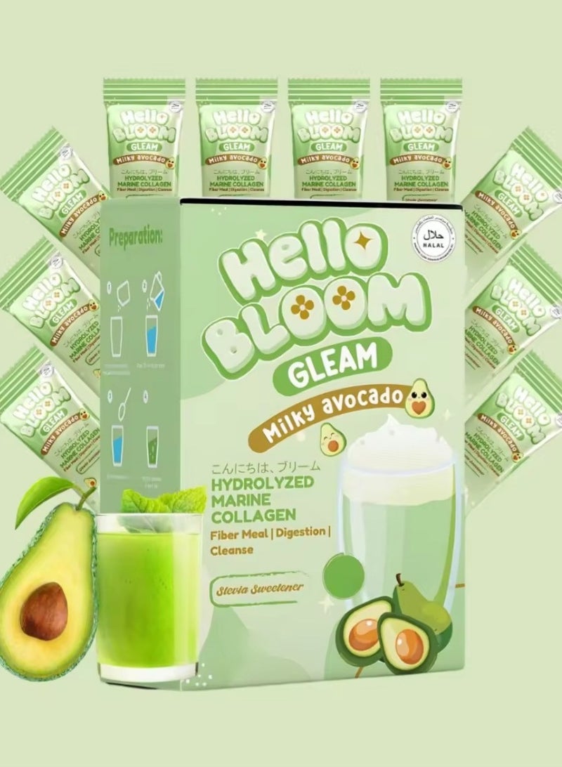Hello Bloom Gleam, Milky Avocado 18Gx10Sachets