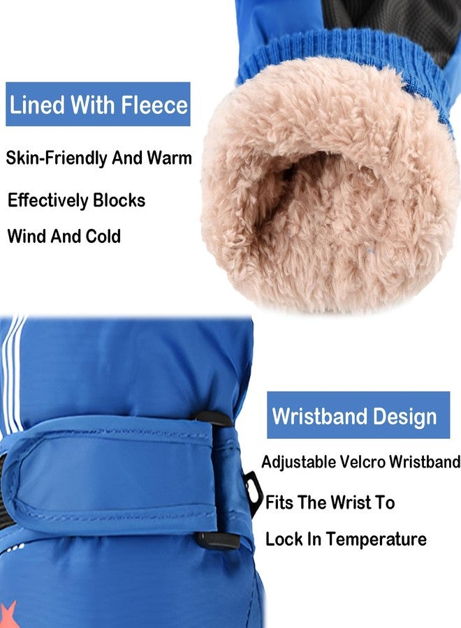 إيوهاك قفازات التزلج الشتوية للأطفال من إيوهاك - قفازات دافئة للأولاد والبنات، مقاومة للماء وجيدة التهوية، مناسبة للرياضات الخارجية للأطفال من عمر 5 إلى 10 سنوات (أزرق، 5-10 سنوات) - Image 5