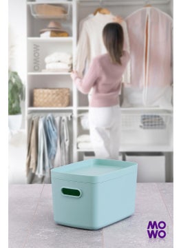 Mowo Home Alegra 6 Pieces 4 Lt Turquoise Multi-Purpose Organizer Box with Lid, Decorative Storage Box  - Image 5