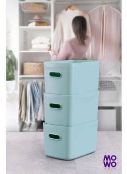 Mowo Home Alegra 6 Pieces 4 Lt Turquoise Multi-Purpose Organizer Box with Lid, Decorative Storage Box  - Image 4
