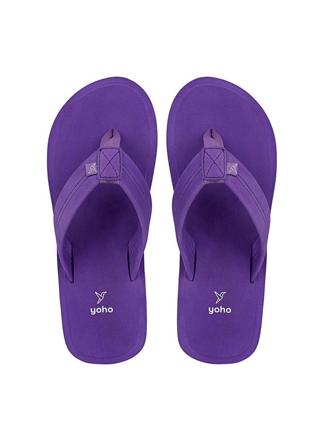YOHO YOHO Women Purple soft slippers | comfortable and stylish flip flop slippers for Women in exciting colors | Daily Use| Lightweight | Anti Skid Chappal | Bubbles Size- 7  - Image 1