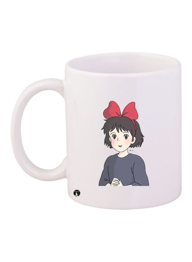 RYN Cartoon Printed Coffee Mug White/Red/Black 11ounce