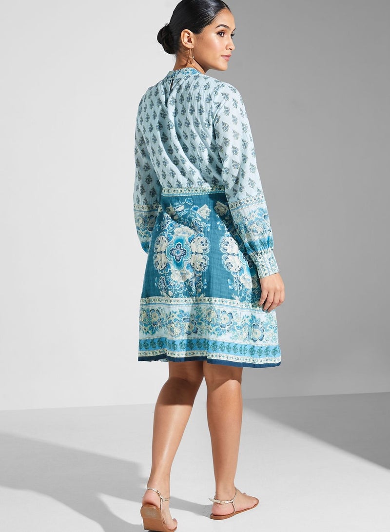 ريتو كومار فستان مطبع بياقة دائرية - Image 2