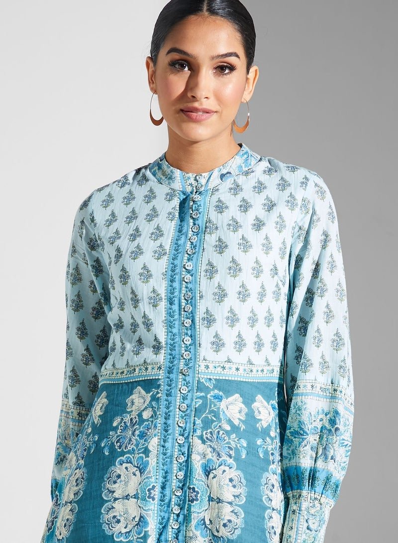 ريتو كومار فستان مطبع بياقة دائرية - Image 3