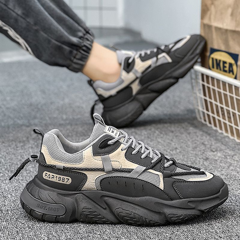 Winter Men's Sneakers, Chinese Street Fashion, Running, Casual, Breathable, Height-Increasing, Chunky Dad Shoes - Image 4