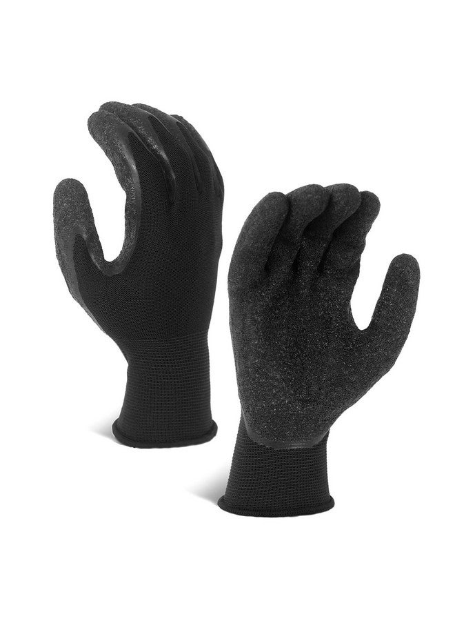 Evridwear Evridwear Crinkle Latex Rubber Hand Coated Safety Work Gloves for Men Women General Multi Use Construction Warehouse Gardening Assembly Landscaping (L-Size) 12 Pairs Pack  - Image 2