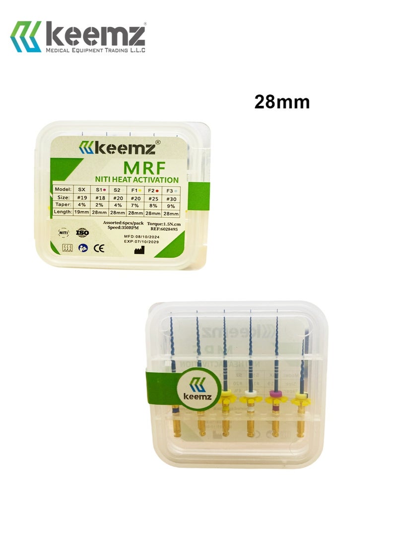 keemz Dental Endodontic Rotary Files 28mm – NiTi Root Canal Instruments - Image 1