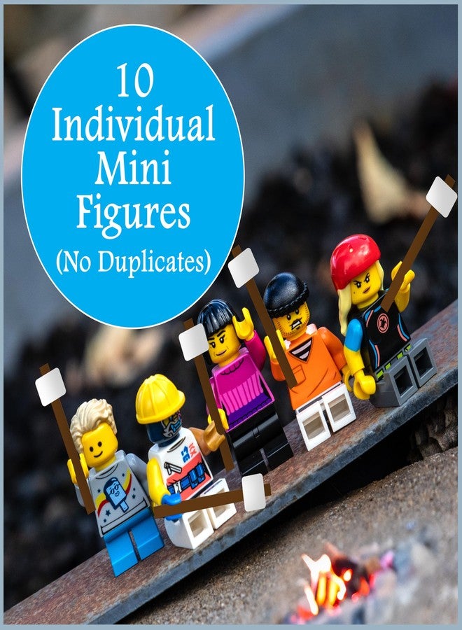 Brick Loot Minifigures Pack of 10, Random Minifigure Pack, Set of Authentic Minifigs, Unique Brick Characters with Accessories, Compatible Toy Figures, Gift for Kids, No Duplicates Included - Image 2
