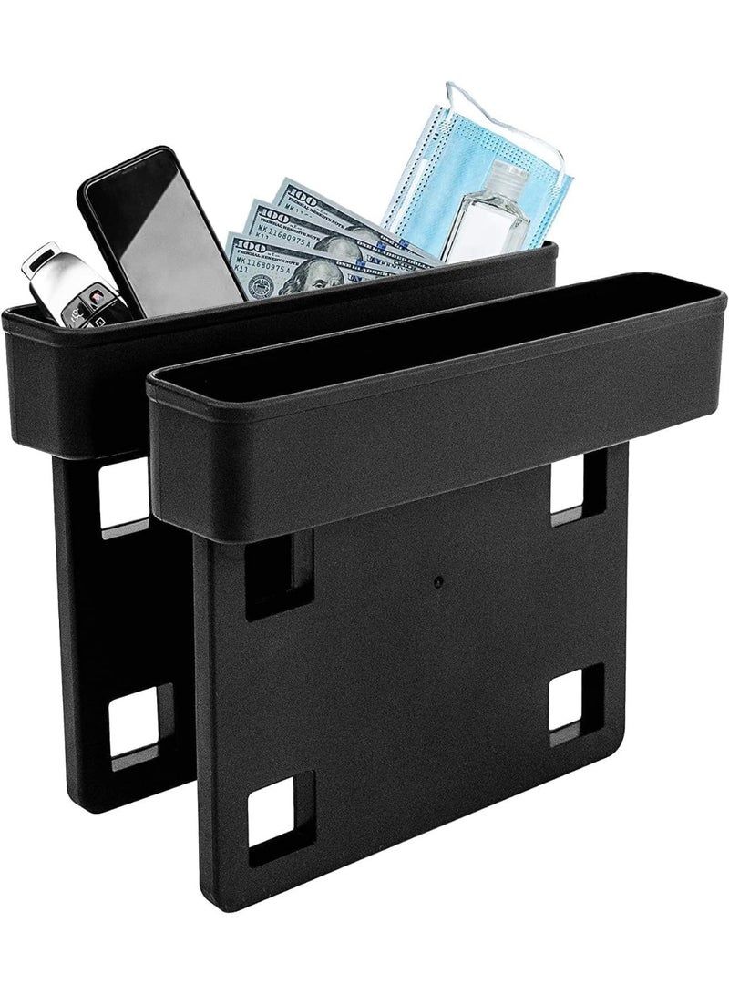 2 Pcs Car Seat Gap Filler Organizer, Car Storage Box, Car Seat Side Organizer, Quality and Durable, Minimalistic and Sturdy Design, for Money, CellPhone and Keys Storage - Image 1