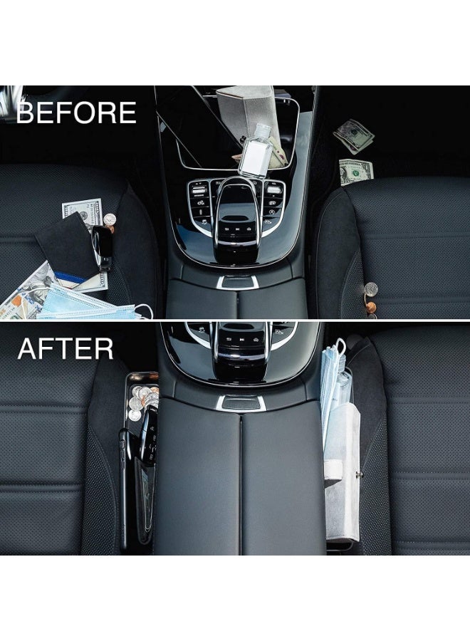 2 Pcs Car Seat Gap Filler Organizer, Car Storage Box, Car Seat Side Organizer, Quality and Durable, Minimalistic and Sturdy Design, for Money, CellPhone and Keys Storage - Image 3