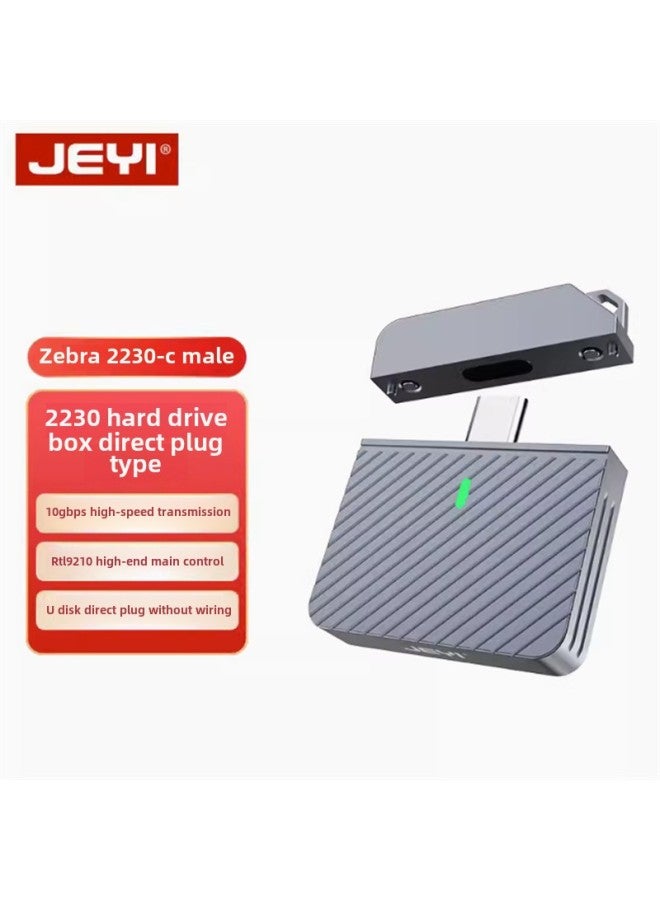 JEYI/Jiayi 2230 In-line M2 Solid Nvme Hard Disk Box M.2 External Type-c Mobile Box SSD-Color:Zebra 2230C | 9210 Master In-line Line Free Design - Image 1